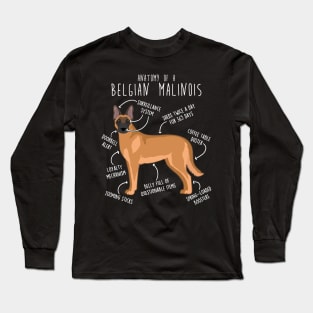 Belgian Malinois Dog Anatomy Long Sleeve T-Shirt